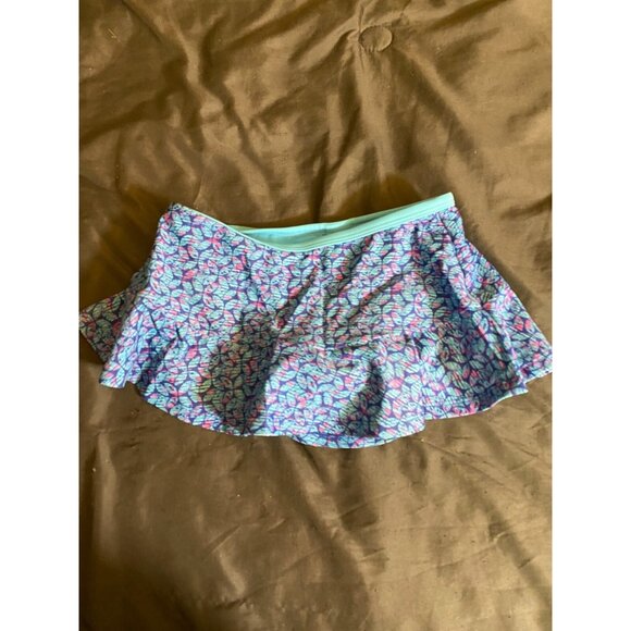 GIRLS SIZE 8 SWIMSKIRT SWIMSUIT BLUE Swim Bottoms Ruffles - Picture 1 of 2